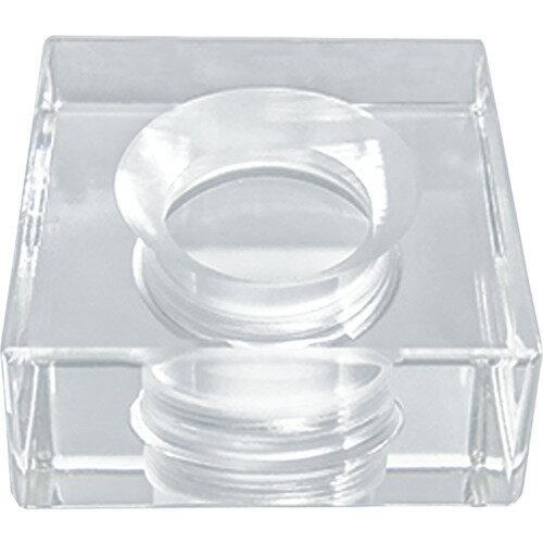 ■リーフ アクリルルーペ 四角 10x ACRSQ17(2591656)[送料別途お見積り][法人限定][掲外取寄]