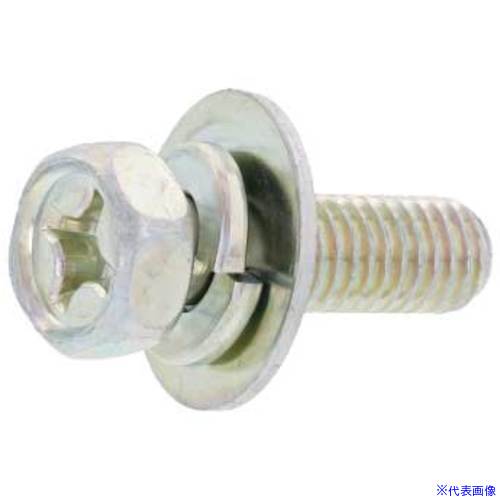 ■SUNCO 組込みねじ (+)アプセットPD＝3(鉄(または標準)・クローム) M6×20(500本入) 100001090060020006(2594187)[送料別途お見積り][法人限定][掲外取寄]