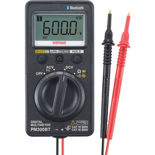 ■SANWA Bluetooth対応ポケット型デジタルマルチメータ PM300BT(2597044)