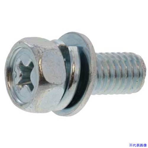 ■SUNCO 組込みねじ (+)アプセットP＝4 薄板用(鉄(または標準)・三価ホワイト) M5×12(500本入) 1000U104..