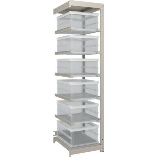 ■TRUSCO スチールラック M1.5型 オリコン保管タイプ H1800XW430XD595 TSK−О30B透明X6個付 連結 M1.5616..