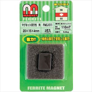 オレンジブック トラスコ中山　TRUSCOWAKI マグネット異方性 FMG−011 角 〔品番:FMG011〕[ 注番:2608192]特長●保持力が大きく、減磁しにくい安定した磁力を発揮し、耐蝕性・耐酸化性に優れています。用途●スピーカーやモーターなどの部品として。仕様●表面磁束密度(T)：0.11●吸着力(N)：3.95●幅(mm)：15●長さ(mm)：20●厚さ(mm)：4●形状：角型仕様2材質/仕上●異方性フェライト磁石セット内容/付属品注意原産国（名称）日本JANコード4903757270497本体質量12gオレンジブック トラスコ中山　TRUSCOWAKI マグネット異方性 FMG−011 角 〔品番:FMG011〕[注番:2608192][本体質量：12g]《包装時基本サイズ：18×66×111》〔包装時質量：18g〕分類》工作機工具》マグネット用品》マグネット素材☆納期情報：メーカー取り寄品（弊社より発送）