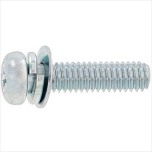 ■SUNCO 組込みねじ (+)ナベP＝4(鉄(または標準)・無電解ニッケル(カニゼン)) M3×8(1800本入) 100000040030008022(2610585)[送料別途お見積り][法人限定][掲外取寄]