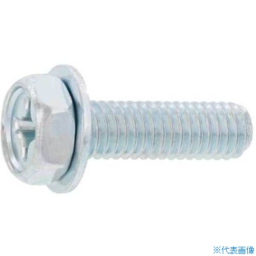 ■SUNCO 組込みねじ (+)アプセットP＝1(鉄(または標準)・BC(黒クロメート)) M5×25(500本入) 100001010050025010(2621329)[送料別途お見積り][法人限定][掲外取寄]