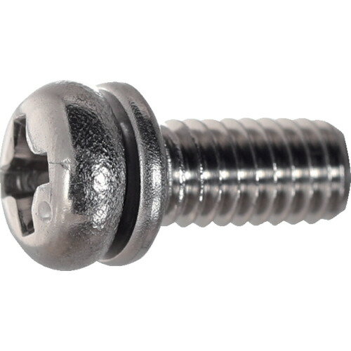 樂天商城 - ■TRUSCO ナベ頭座金組込ねじ P=2 ステンレス M3×6 1000本入 (ばね座金付き) ヘキサゴンパック S0150306(2621538)[送料別途お見積り][法人限定][メーカー取寄]