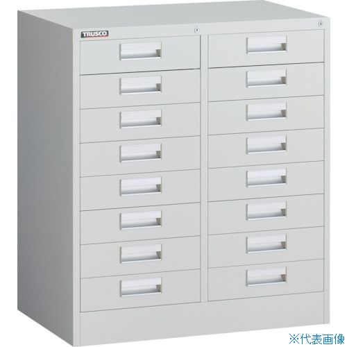 Rakuten - ■TRUSCO VR型キャビネット 767X500XH880 2列8段 ホワイト色 VRL88AW(2638984)[法人限定][直送元]