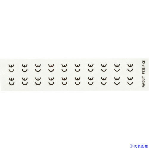 ■PANDUIT 導体識別ラベル 12.50mm マーカー径 CEシンボル 黒/白 20ラベル/カード 10カード/パッケージ PESS−A−CE PESSACE(2668571)×5
