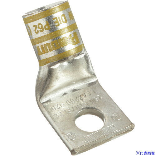 ■PANDUIT 銅製圧縮端子 1穴 電線サイズ 250 kcmil 取付穴サイズ 104mm バレル角度 45度 LCAX250−38H−X ..