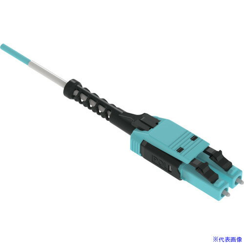 ■PANDUIT OptiーCore[[TM上]]LC Uniboot ファイバーパッチコード 超低損失タイプ OM4+ 両端PC研磨 難燃性:LSZH アクア 1M FS2RLU1U1NNM001(2698420)