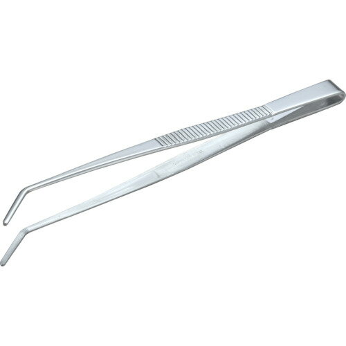 ■TRUSCO ステンレス製ピンセット 180mm 曲ギザ付 TSP38(2709112)