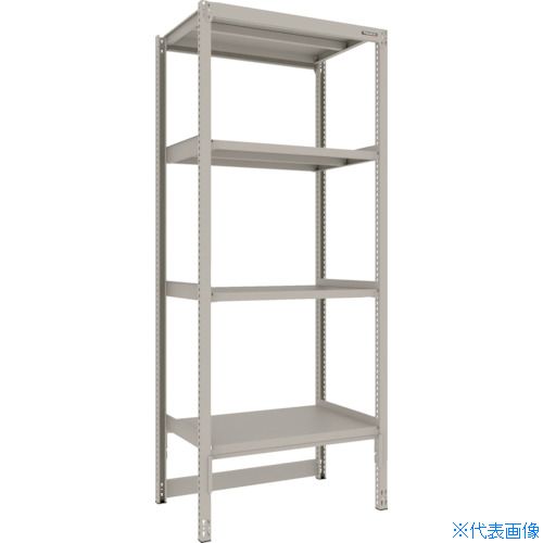 オレンジブック トラスコ中山　TRUSCOTRUSCO スチールラック M2型軽中量棚 台車天板収納型 860X600XH2100 4段 単体 〔品番:M2DB7364〕[ 注番:2719396]特長●台車の天板高さに合わせて下段高さを調節することにより台車の天板部分を収納できスペースが有効に使えます。●高さ、奥行が同じであれば、増結することができます。●連結する際は支柱を兼用するので、コストダウンが図れます。●高さ313mmまでの台車を収納することができます。●優れた断面構造で、荷重、横からのねじれにも強いC型形状の支柱を採用しています。●樹脂ベースの使用により、床を傷つけません。仕様●間口(mm)：902●奥行(mm)：609●高さ(mm)：2107●有効間口(mm)：816●色：ネオグレー●棚段数(段)：4●均等積載量(kg/段)：1500●最大積載量(kg/台)：800●棚板調整ピッチ(mm)：25●タイプ：単体型●組立目安：2人30分仕様2●均等積載量：200kg/段●最大積載量：800kg/台●台車天板収納型材質/仕上●本体:スチール（粉体塗装）●ベース:ポリプロピレン（再生材100％使用）セット内容/付属品●M2型本体×1セット、下段開放用中間ビーム×2本、箱型背面ビーム×1本注意●集中荷重になりますと耐荷重能力は半減します。●必ず均等に荷重を分布させてご使用ください。●連結型のみではご使用できません。●中間ビームの上端は333mm以下に取り付けてください。原産国（名称）日本JANコード本体質量36.9kgオレンジブック トラスコ中山　TRUSCOTRUSCO スチールラック M2型軽中量棚 台車天板収納型 860X600XH2100 4段 単体 〔品番:M2DB7364〕[注番:2719396][本体質量：36.9kg]分類》物流・保管用品》物品棚》台車天板収納型棚☆納期情報：仕入れ先通常在庫品 (欠品の場合有り)