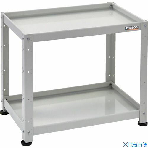 ■TRUSCO 小型ボルト式棚 バーディワゴンラック型 600X400 2段 ホワイト BDWR662W(2721013)