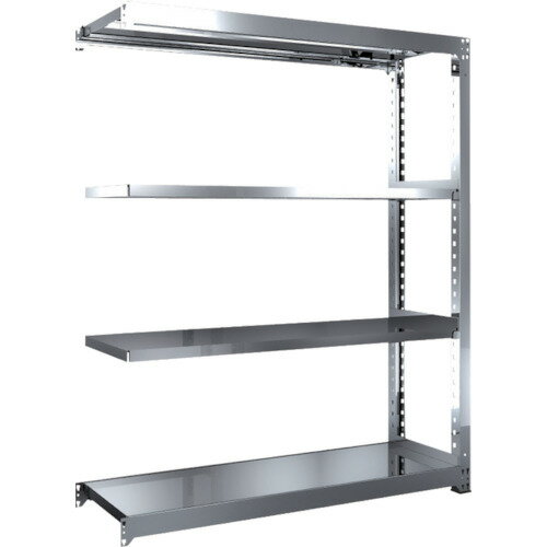 ■TRUSCO ステンレス棚 SM3型 1500X471XH1800 4段 連結 SM36554B(2837641)[法人限定][直送元]