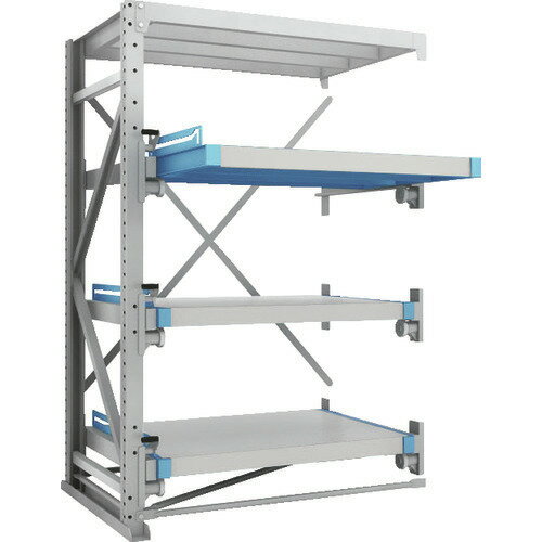 ■TRUSCO スライダーラック スライド3段 スチール板付 連結 NSHP213R(2870061)[送料別途お見積り][法人..