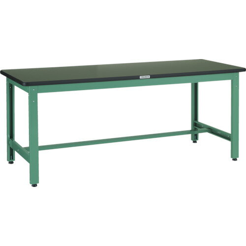 ■TRUSCO 中荷重作業台(800kg)GW型 1500X750XH740 基本タイプ グリーン色 GWR1575(3011933)[法人限定][..