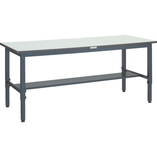 ■TRUSCO 軽荷重作業台高さ調節式(250kg)AWM型 1800X750XH700〜910 基本タイプ ダークグレー色 AWMR1875(3015637)[法人限定][直送元]