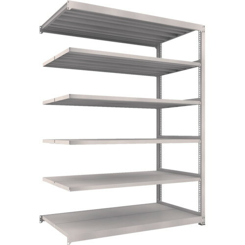 ■TRUSCO スチールラック M5型中量棚 1800X921XH2400 6段 連結 ネオグレー M58696B(NG)(3020371)
