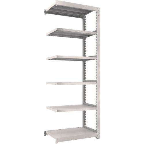 ■TRUSCO スチールラック M5型中量棚 900X571XH2400 6段 連結 ネオグレー M58366B(NG)(3021084)