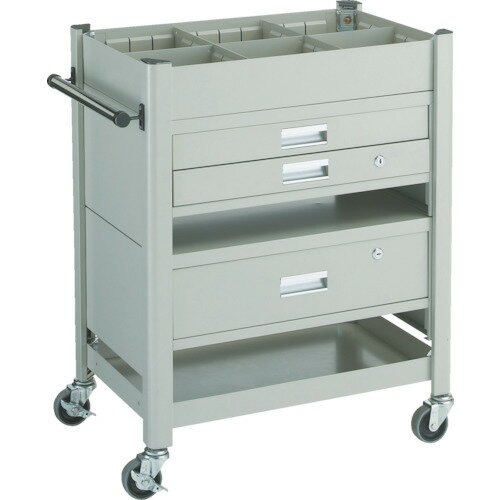 ■TRUSCO コンビネーションワゴン 643X427 引出・仕切板付 TCW81BDE(3047504)[送料別途見積り][法人・事..