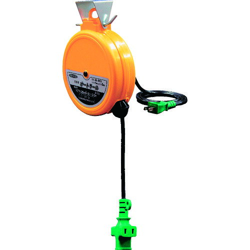 ■NICHIDO 自動巻きリール オートリール 100V 2芯×5m AL−053 AL053(3072720)