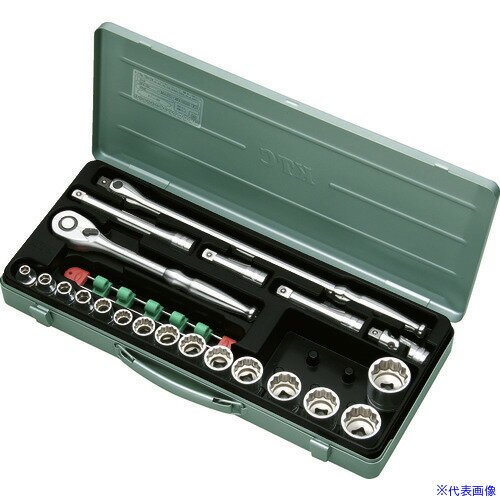 ■KTC 12.7sq.ソケットレンチセット(21点) 差込角12.7mm 21点セット 6角 12角 TB415X(3073513)