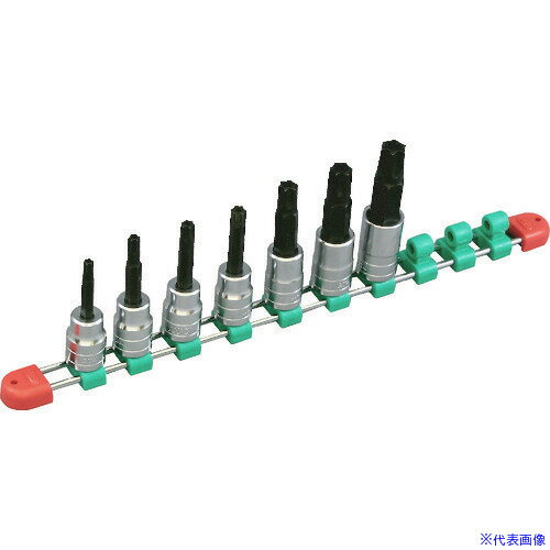 ■KTC 12.7sq.T型いじり止めトルクスビットソケットセット[7コ組] TBT407TH(3078639)