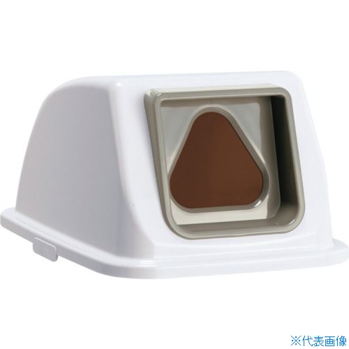 ■テラモト エコ分別カラーペールW90 蓋 灰三角穴 ペットボトル DS1948415(3109837)