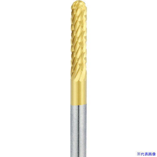 ■ナカニシ チタンコート超硬カッター 円筒先丸型 ダブルカット φ3×14×軸φ3 21222(3111920)