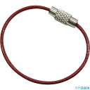 ■水本 キーワイヤーホルダー ワイヤー径1mm全長200mm レッド (1個入り) B2966(3180799)|詳細画像