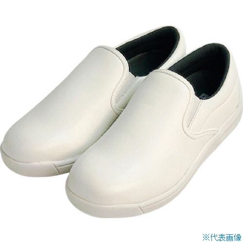 オレンジブック トラスコ中山　TRUSCO内外ゴム タフトップ TT−4120 ホワイト 26.0 〔品番:TT4120WHT26.0〕[ 注番:3237549]特長●油に強く、変形を起こしにくい底を採用しています。●深い溝の底意匠で掃除がしやすいです。●優れた軽量・幅広・クッション性があります。●ネームプレート付きです。●インソールは取り外し可能です。用途●食品工場、飲食店、厨房、ホール等に。仕様●寸法(cm)：26.0●足幅サイズ：EEE●色：ホワイト仕様2●耐油底（JIS T 8101 F2に準拠）材質/仕上●アッパー：合成皮革●底：合成底セット内容/付属品注意原産国（名称）中国JANコード4937758551101本体質量280gオレンジブック トラスコ中山　TRUSCO内外ゴム タフトップ TT−4120 ホワイト 26.0 〔品番:TT4120WHT26.0〕[注番:3237549][本体質量：280g]《包装時基本サイズ：340×230×125》〔包装時質量：1000g〕分類》保護具》安全靴・作業靴》食品用作業靴☆納期情報：仕入れ先通常在庫品 (欠品の場合有り)