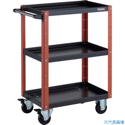 ■TRUSCO ツールワゴン イーグルワゴン 600X400XH880 ブラック/オレンジ EGW963BKOR(3268686)