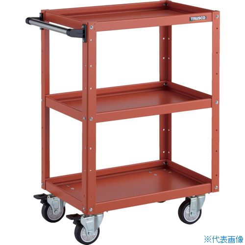 ■TRUSCO ツールワゴン イーグルワゴン 600X400XH880 4輪自在 ウレタン車輪 オレンジ EGW963UJOROR(3268729)