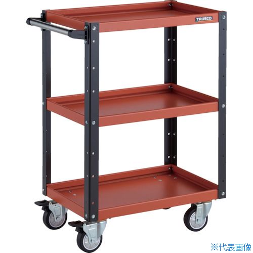 ■TRUSCO ツールワゴン イーグルワゴン 600X400XH880 4輪自在 ウレタン車輪 オレンジ/ブラック EGW963UJORBK(3268731)