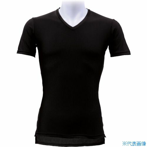 ■リベルタ デオドライズテック 半袖Vネック ブラック 2XLサイズ DT25153164(3349603)