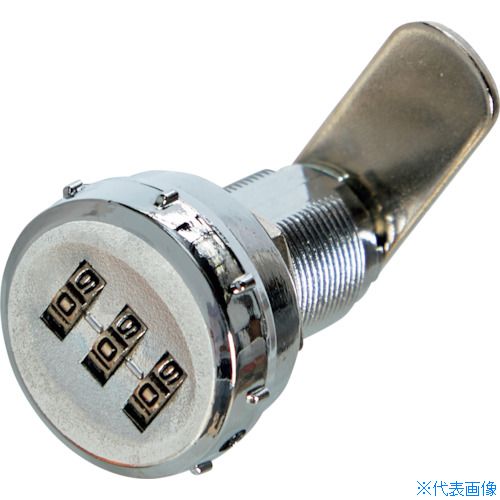 ■TRUSCO ダイヤル錠 丸型 Φ31.6 クロームメッキ DLCA307(3360462)