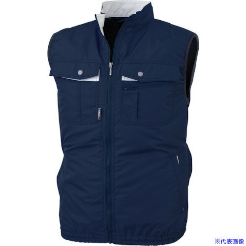 ■XEBEC 空調服テクノクリーンDEベストXE98023−19−L ディープネイビー XE9802319L(3369783)[送料別途お見積り][法人限定][掲外取寄]