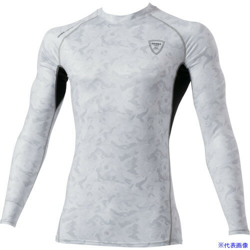 ■XEBEC 長袖コンプレッション6630−222−4L 迷彩シルバーグレー 66302224L(3373020)[送料別途お見積り][..
