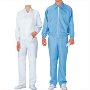 ■ミドリ安全 クリーンウェア 女子クリーンスラックス SL3202B 下 ブルー 5L SL3202B5L(3374772)[送料別途お見積り][法人限定][掲外取寄]