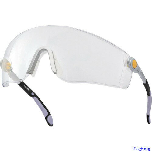 ■デルタプラス LIPARI2 CLEAR/安全メガネ(ツルの長さと角度調整可) D0004(3378827) 送料別途お見積り 法人限定 外直送