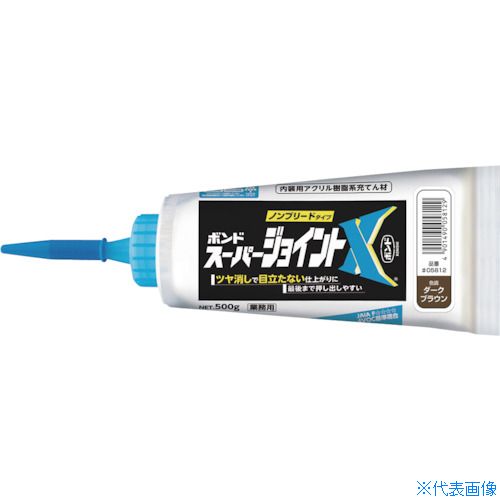 オレンジブック トラスコ中山　TRUSCOコニシ スーパージョイントX ダークブラウン 500g 〔品番:05812〕[ 注番:3379509]特長●つや消しタイプです。●フィルム容器で押し出し性良好です。●防カビ剤入りです。●ノンブリードタイプです。●日本接着剤工業会 JAIA　F☆☆☆☆ 4VOC基準適合品です。用途●壁紙のはがれ防止に。●天井・壁面のコーナー部分のコーキングに。●下地のスキマ、凹凸補修に。仕様●色：ダークブラウン●防カビタイプ：防カビ剤入り●容量(g)：500●容量(kg)：0.5仕様2材質/仕上●アクリル樹脂系エマルジョン形セット内容/付属品注意原産国（名称）日本JANコード4901490058129本体質量500gオレンジブック トラスコ中山　TRUSCOコニシ スーパージョイントX ダークブラウン 500g 〔品番:05812〕[注番:3379509][本体質量：500g]《包装時基本サイズ：205×95×60》〔包装時質量：520g〕分類》化学製品》接着剤・補修剤》建築用シーリング剤☆納期情報：仕入れ先通常在庫品 (欠品の場合有り)