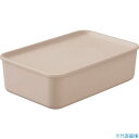 ■IRIS 288499 フタ付き 積み重ねBOX FTB−45 ピンクベージュ FTB45PB(3379573)