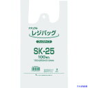 ■シモジマ レジ袋 レジバッグ ナチュラル SK-25 100枚入り 006903510(3394668)