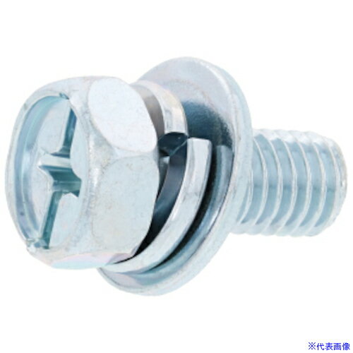 ■SUNCO 組込みねじ (+-)アプセットP＝3(黄銅・塗装グリーン) M5×15(9本入) 1001015300500150E09P(3395052)[送料別途お見積り][法人限定][掲外取寄]