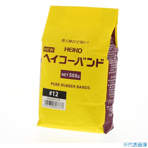 オレンジブック トラスコ中山　TRUSCOHEIKO わごむ ヘイコ−バンド 500g #12 5150本入り 〔品番:003400123〕[ 注番:3397938]特長●すぐれた伸縮性が包装用や結束用に適しています。●小さなサイズから大きなサイズまで豊富にとりそろえました。●巾広タイプもご用意しておりますので、用途に合わせてお選び下さい。仕様●番手(#)：12●折径(mm)：40●切巾(mm)：1.1●約(本)：5150仕様2材質/仕上●天然ゴムを主成分とするセット内容/付属品注意●1袋：5150本はおおよその数量となります。原産国（名称）スリランカJANコード4901755607673本体質量500gオレンジブック トラスコ中山　TRUSCOHEIKO わごむ ヘイコ−バンド 500g #12 5150本入り 〔品番:003400123〕[注番:3397938][本体質量：500g]《包装時基本サイズ：70×140×220》〔包装時質量：500g〕分類》梱包用品》梱包結束用品》ゴムバンド☆納期情報：仕入れ先通常在庫品 (欠品の場合有り)