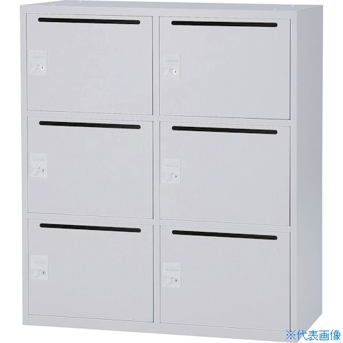 ■イノウエ パーソナルロッカー6人用 シリンダー錠 ホワイト IPL6MSWH(3399760)[送料別途お見積り][法人限定][直送](3.0)