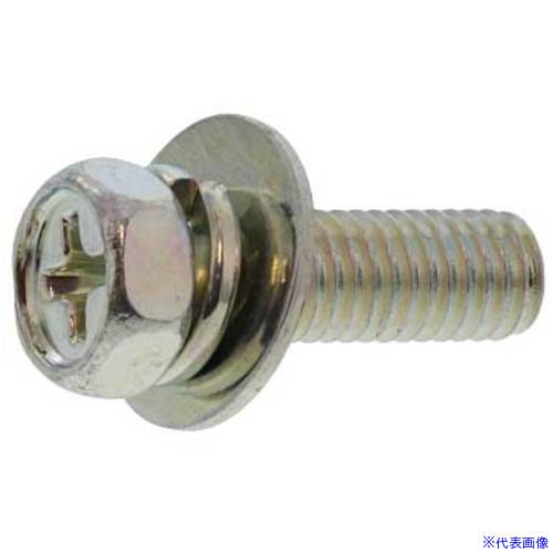 ■SUNCO 組込みねじ ピタック(+)アプセットP＝3(鉄(または標準)・三価ホワイト) M5×10(50本入) 1000P103005001000350P(3413779)[送料別途お見積り][法人限定][掲外取寄]