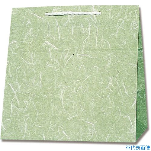 ■HEIKO 手提げ紙袋 T型チャームバッグ W2 雲竜 緑 50枚入り 003160601(3426288)[送...