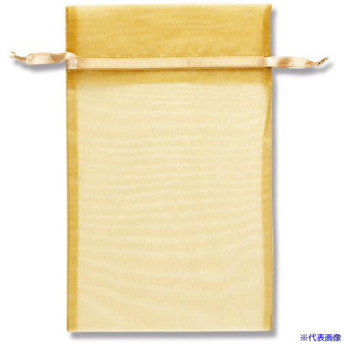 ■HEIKO ギフト巾着袋 オーガンジーバッグ ゴールド L 10枚入り 008705053(3426458)