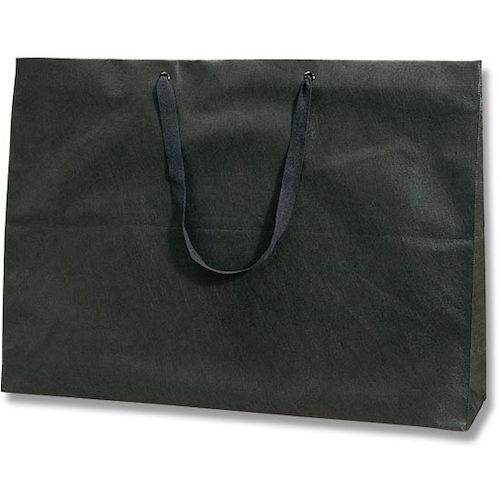 ■HEIKO 手提げ不織布袋 ファッションバッグ Fタイプ 黒 LL 10枚入り 008738802(3431024)[送料別途お見..