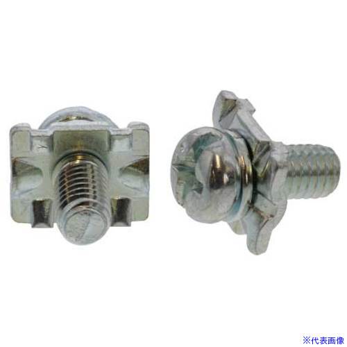■SUNCO 三価ホワイト 端子ねじ+-ナベSC形 長方形10×12×1.6 5×10 (0) (60本入) 10000272005001000360P(3435227)[送料別途お見積り][法人限定][掲外取寄]